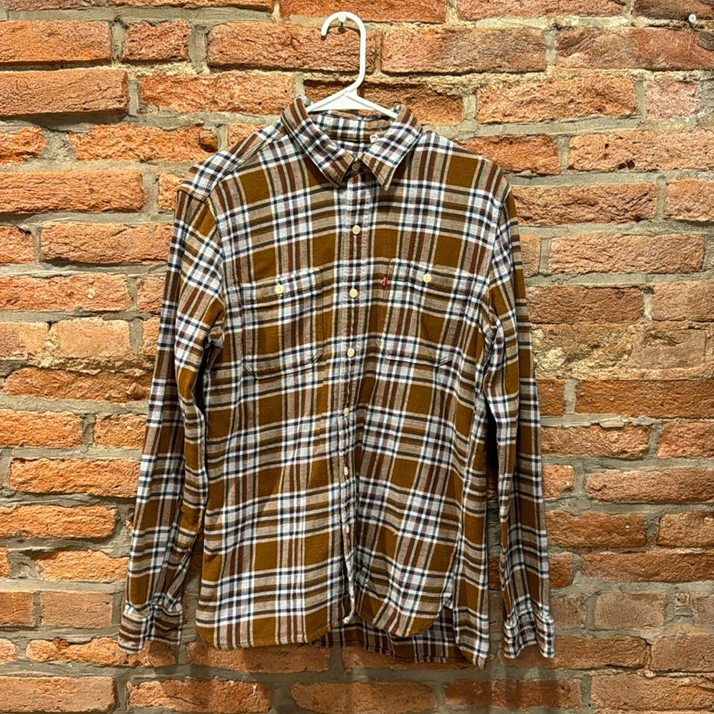 LEVI Plaid flannel button up M